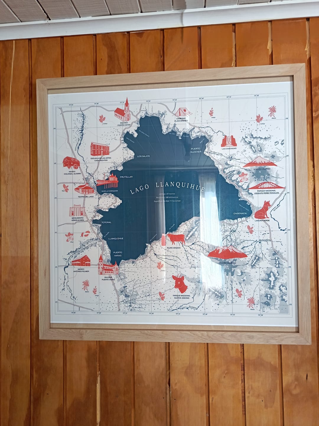 Customer photo review of Mapa Ilustrado Lago Llanquihue - Lámina