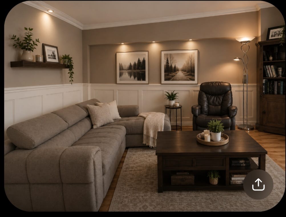 Customer photo review of VICTOR - Sofa lit 99" avec rangement taupe