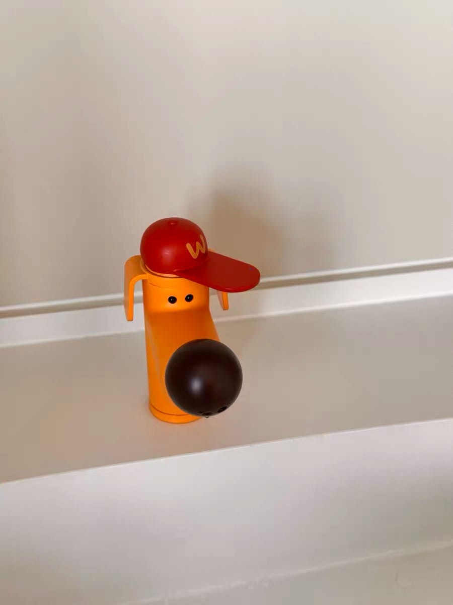 Customer photo review of Creative Dog Bathroom Faucet with Hot and Cold Mixer