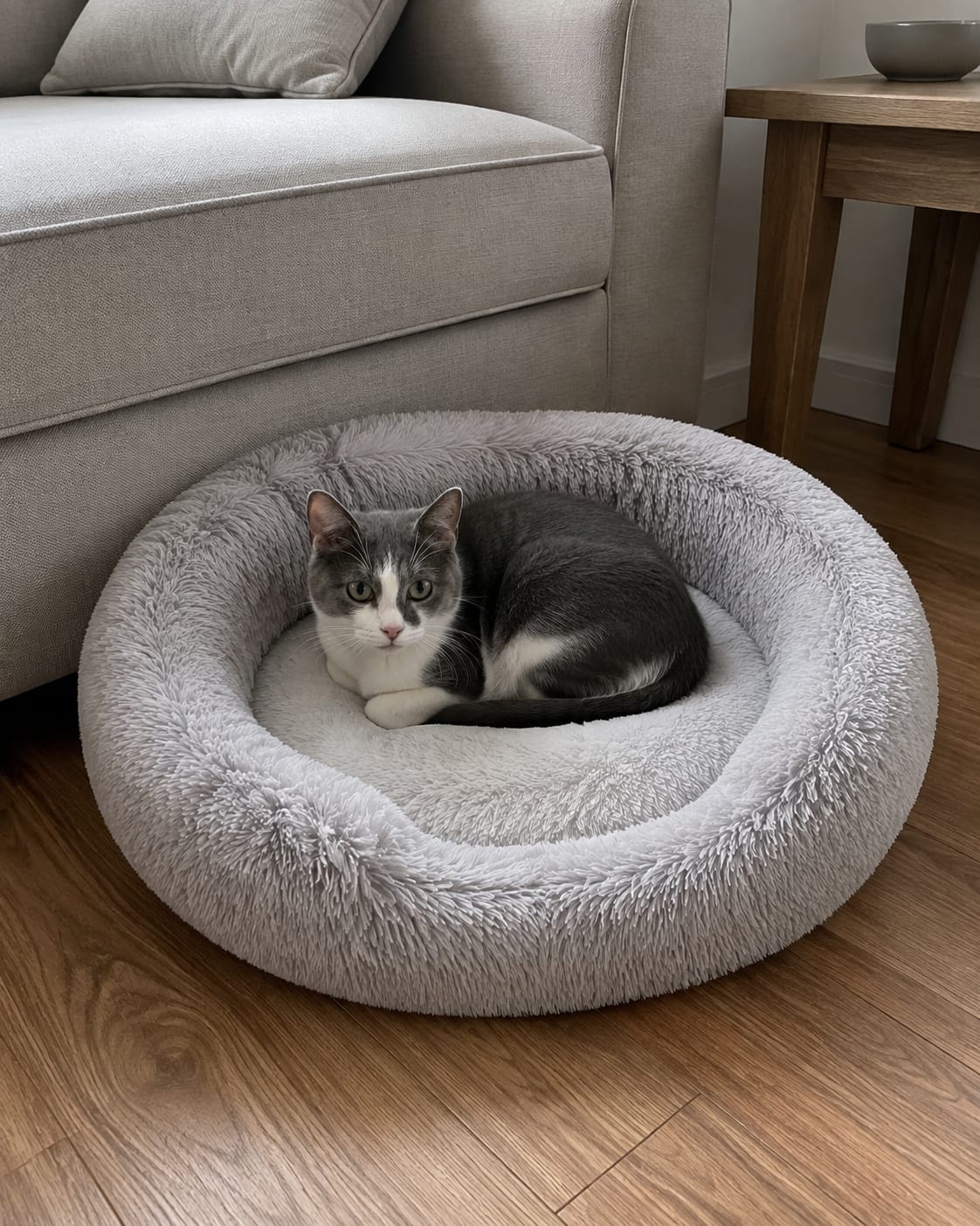 Customer photo review of SnuggleSoft Orthopedic Calming Pet Bed