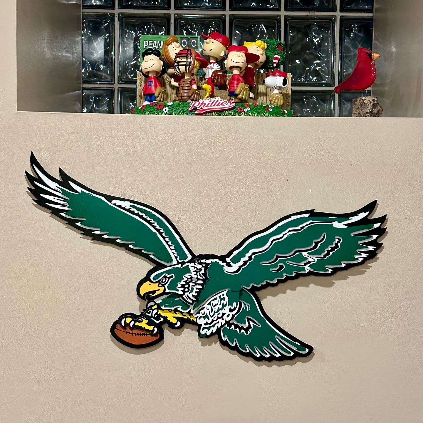 Customer photo review of Philadelphia Eagles "1987" Throwback 3D Vintage Metal Wall Art