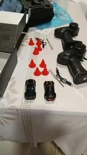 Customer photo review of Desktop Racers™ – The Ultimate Mini Racetrack for All Ages