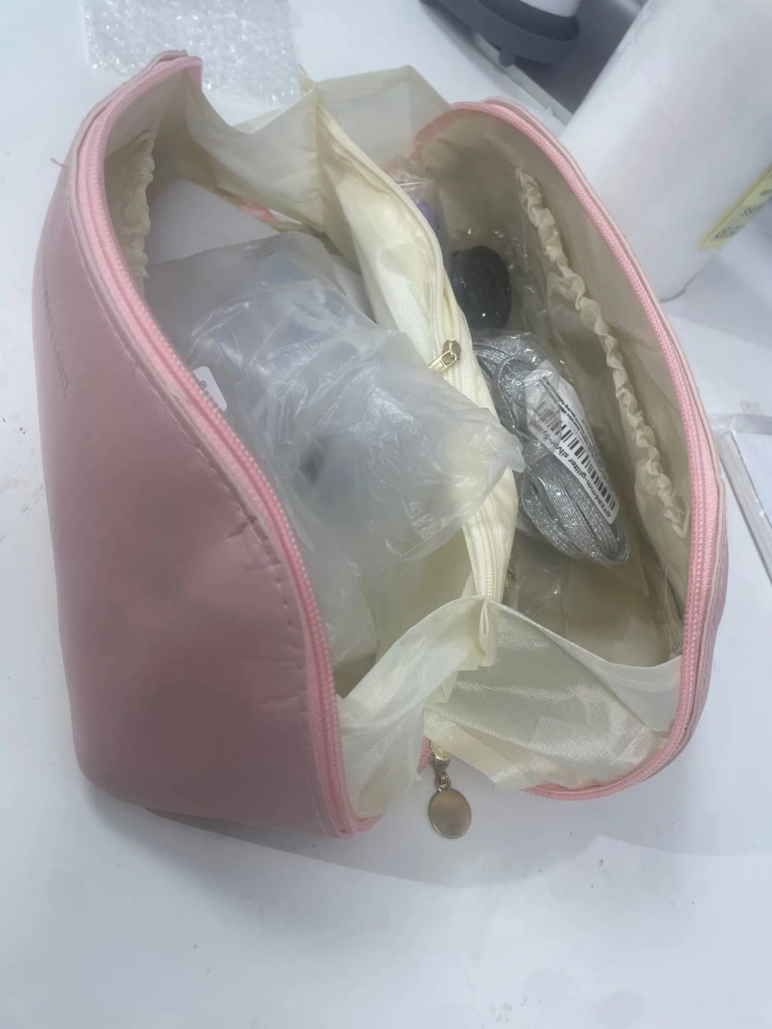 Customer photo review of Zippered Makeup Organizer Bag for Travel and Daily Use