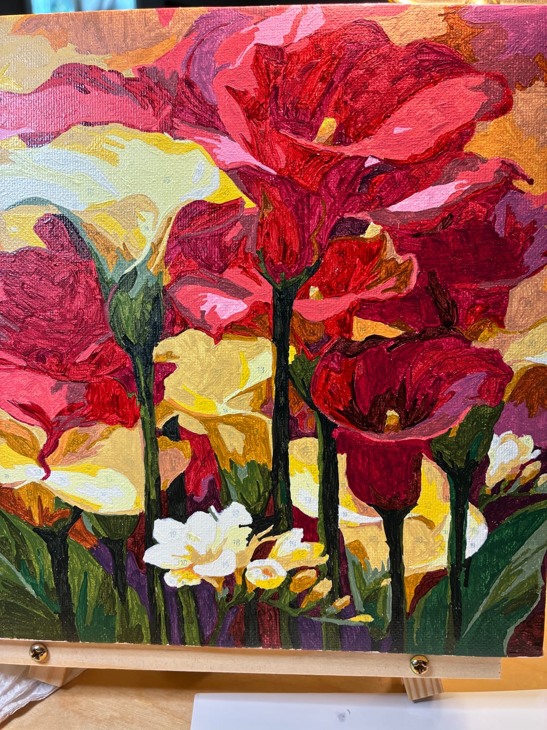 Customer photo review of Sunset Calla Bloom (Paint by Numbers)