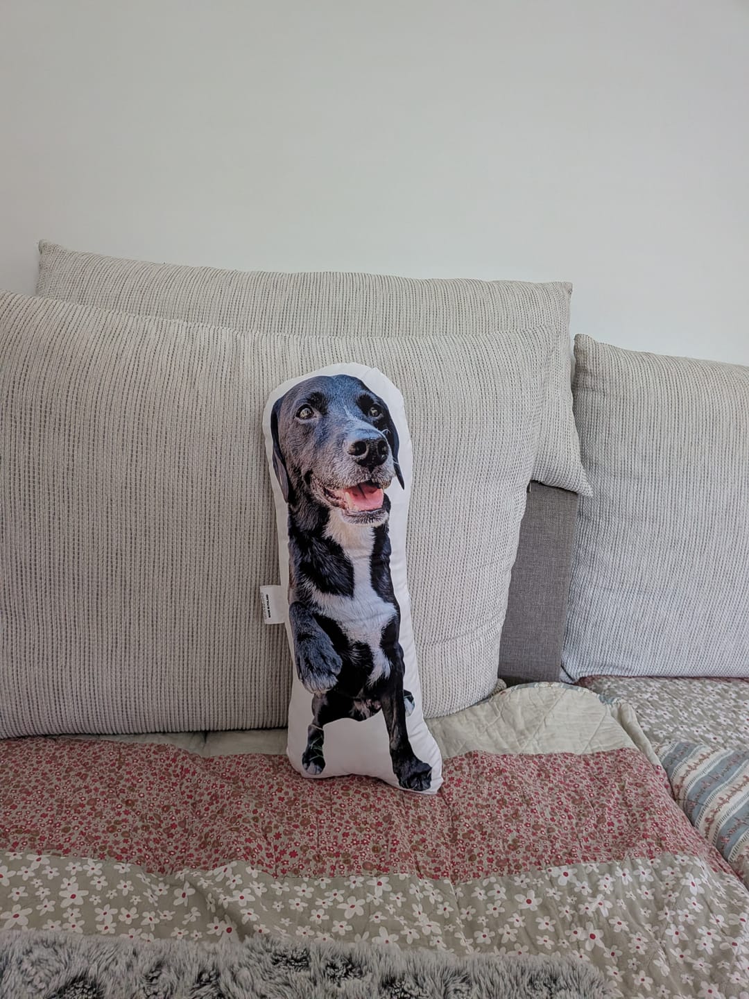 Customer photo review of Personalisiertes Hundekissen