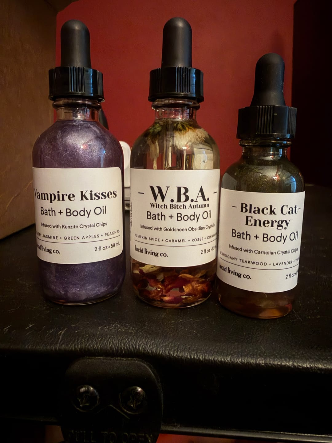 Customer photo review of Vampire Kisses Bath & Body Oil