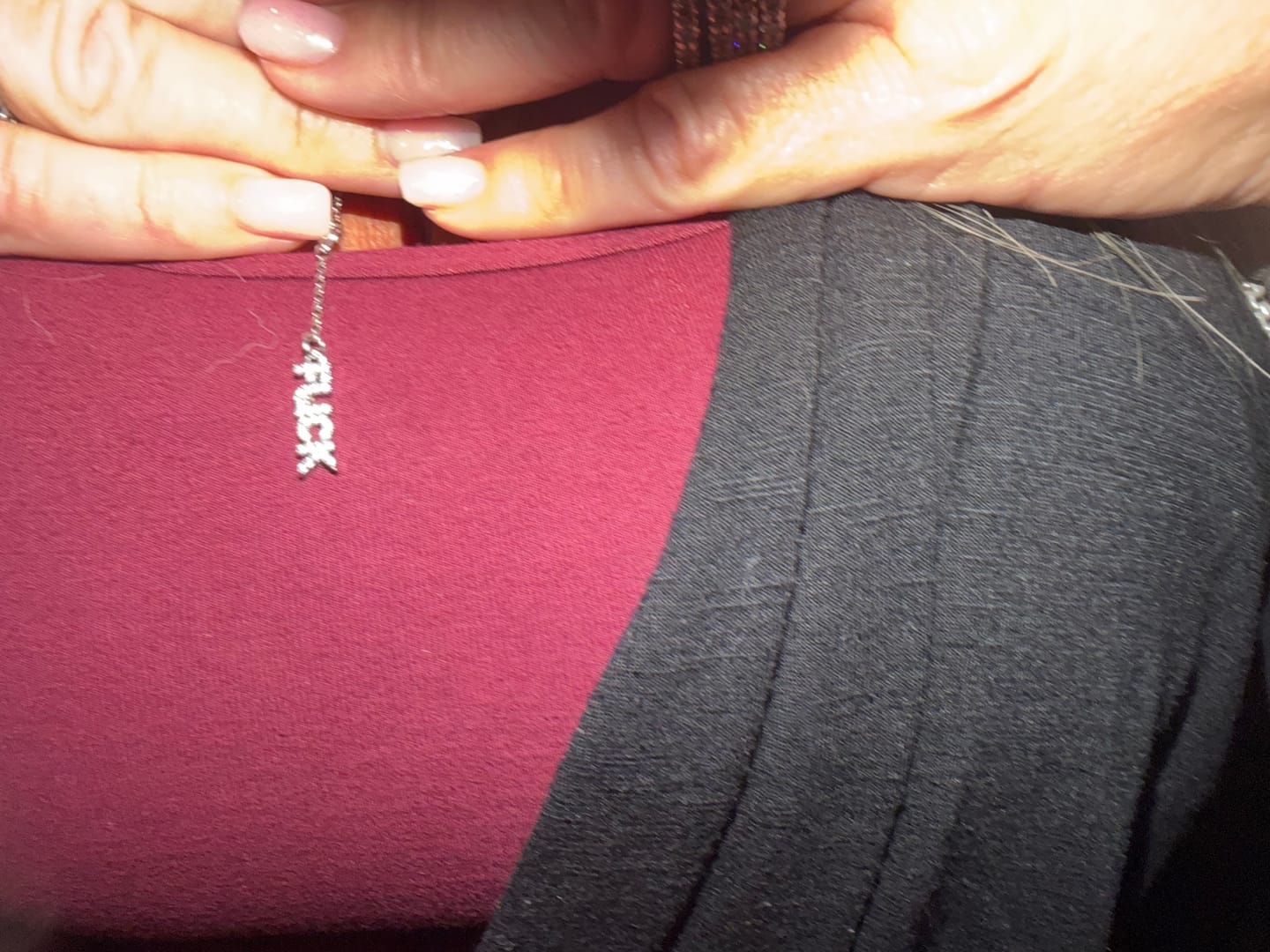 Customer photo review of Fuck Necklace