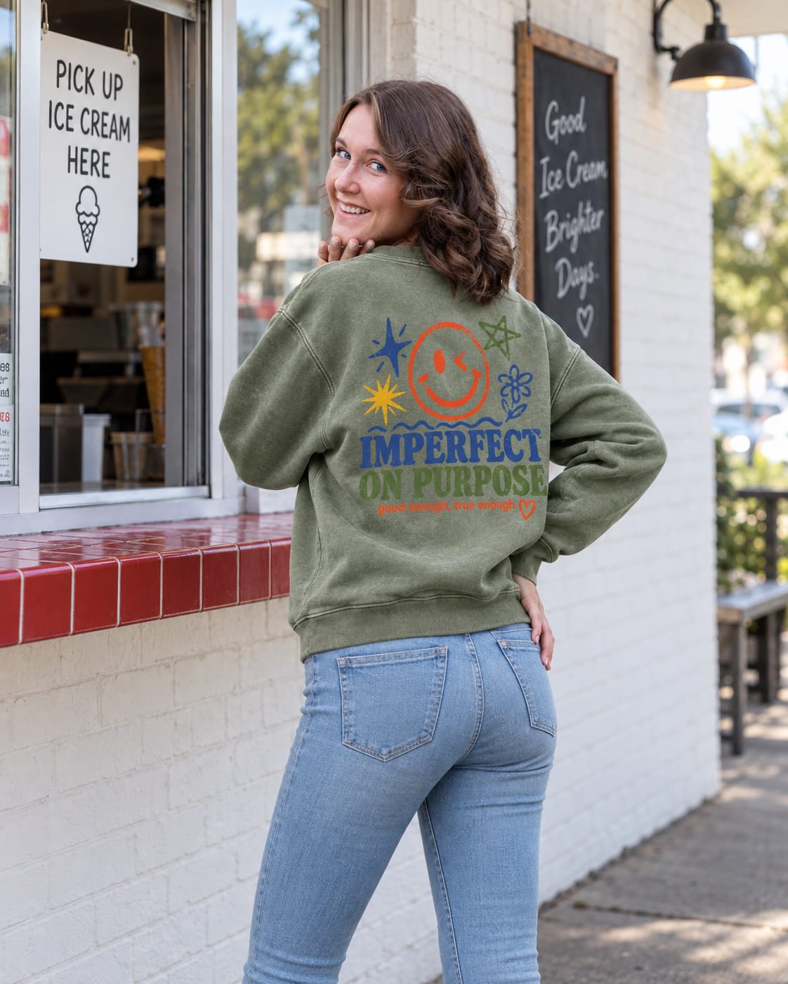 Customer photo review of Imperfect On Purpose Washed Sweatshirts