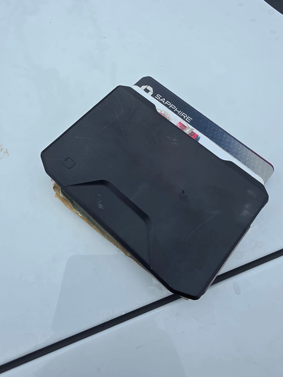 Customer photo review of SK1 Slide Kick Wallet with Titanium Money Clip