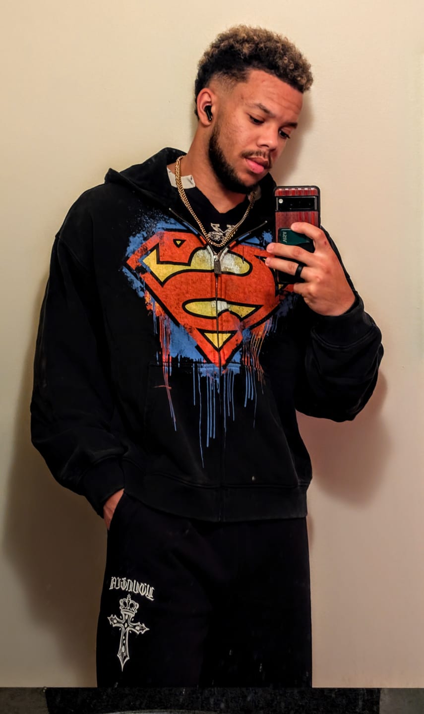 Customer photo review of 5011 - Superman Drip Zip-Ups