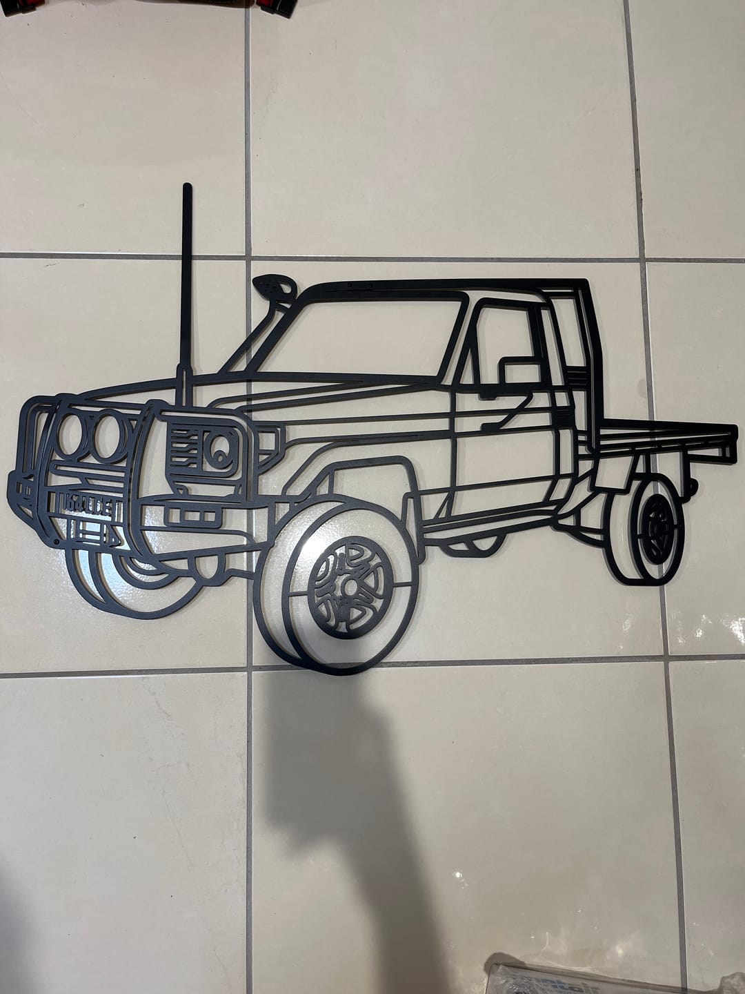 Customer photo review of Your Custom Metal Car Silhouette