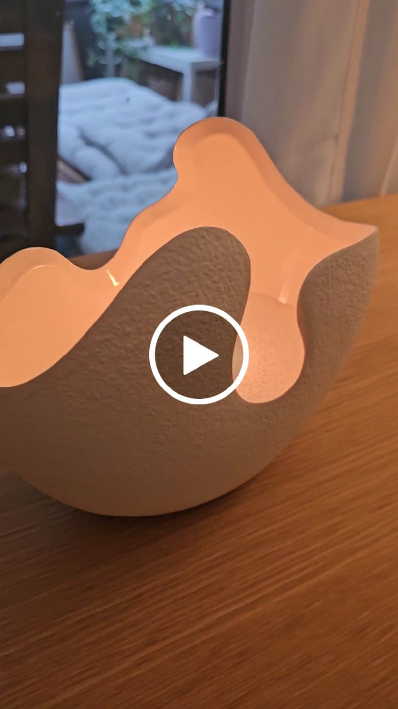Customer video review of Beige Ceramic Vase for Candle Sand