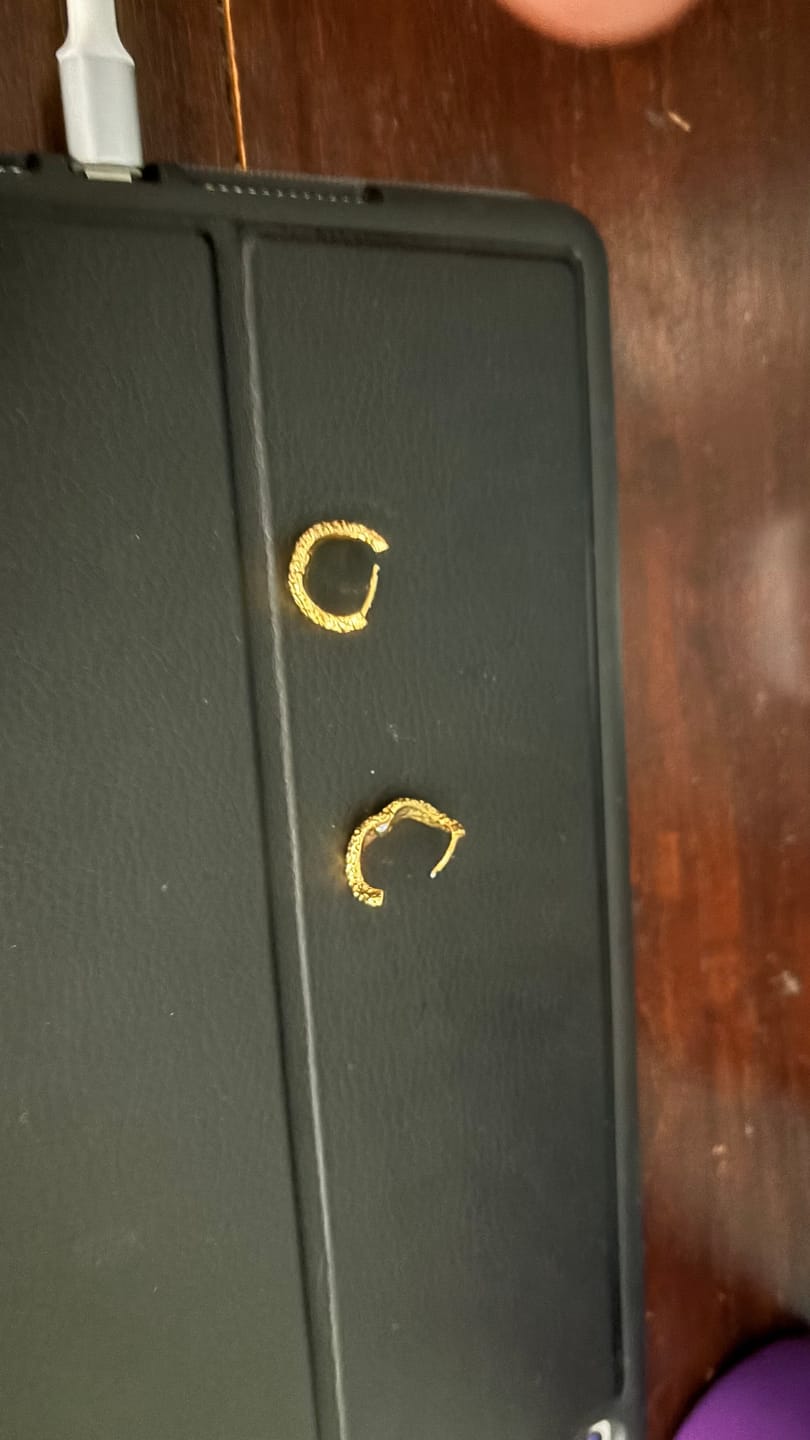 Customer photo review of HERA Hoops -Gold Medium-