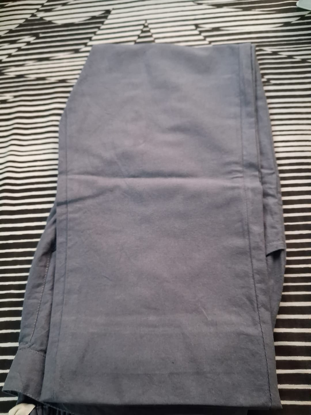 Customer photo review of Women Cement Grey Cotton Pant