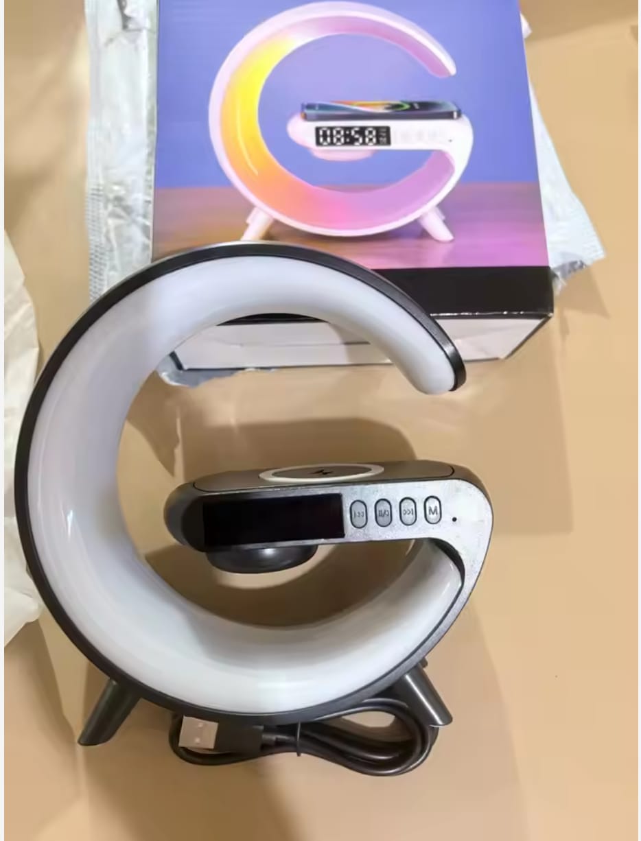 Customer photo review of Sol 3-in-1 Bluetooth Alarm Clock | Wireless Charger & LED Nightstand Speaker