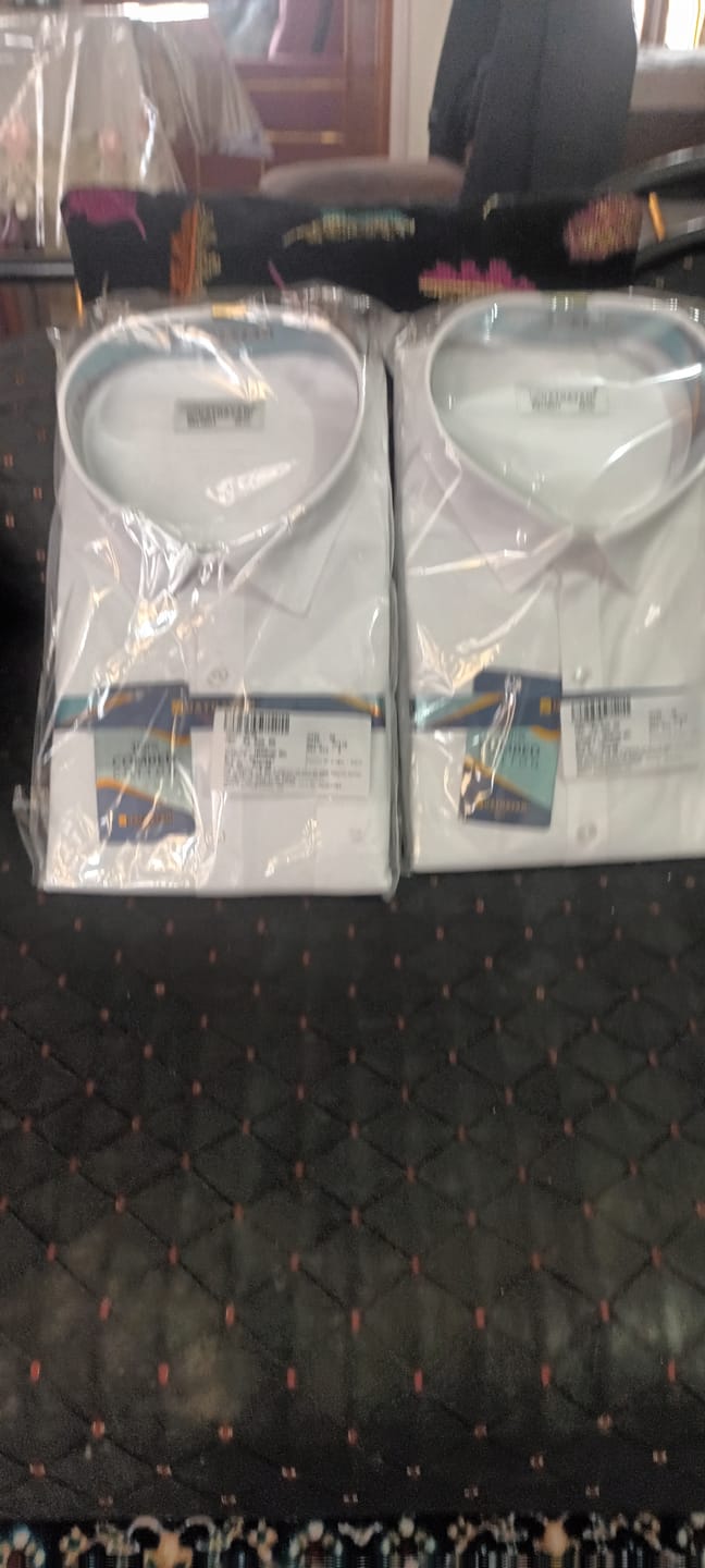 Customer photo review of Double Delight White Shirts - 2 Pcs Combo Pack