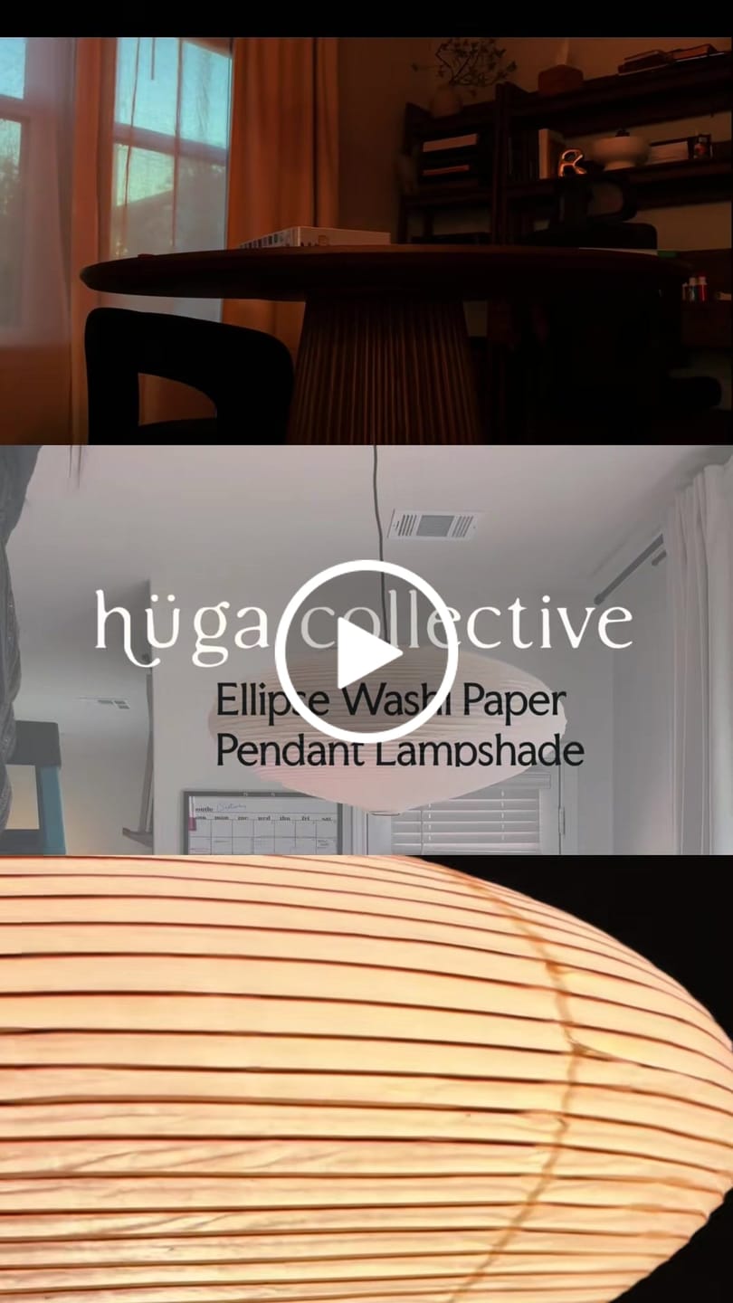 Customer video review of Ellipse Washi Paper Pendant Lampshade
