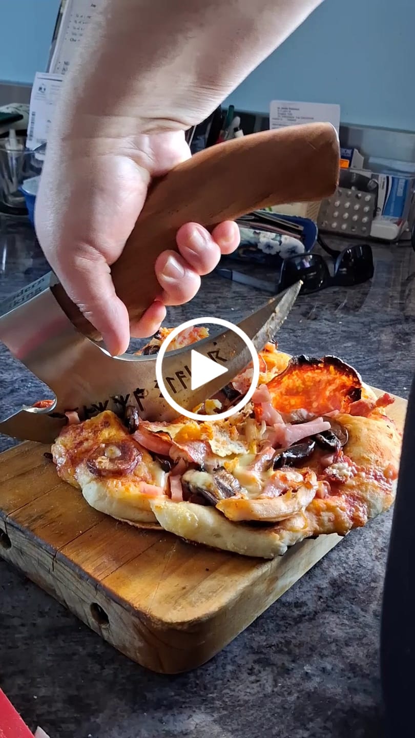 Customer video review of The Viking Pizza Cutter