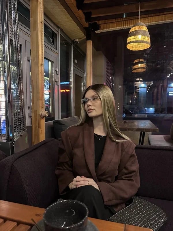 Customer photo review of Teresa Belted Suede Trench Coat