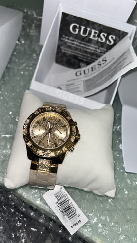 Customer photo review of Guess Women's 40mm Gold PVD Quartz Watch GW0771L2