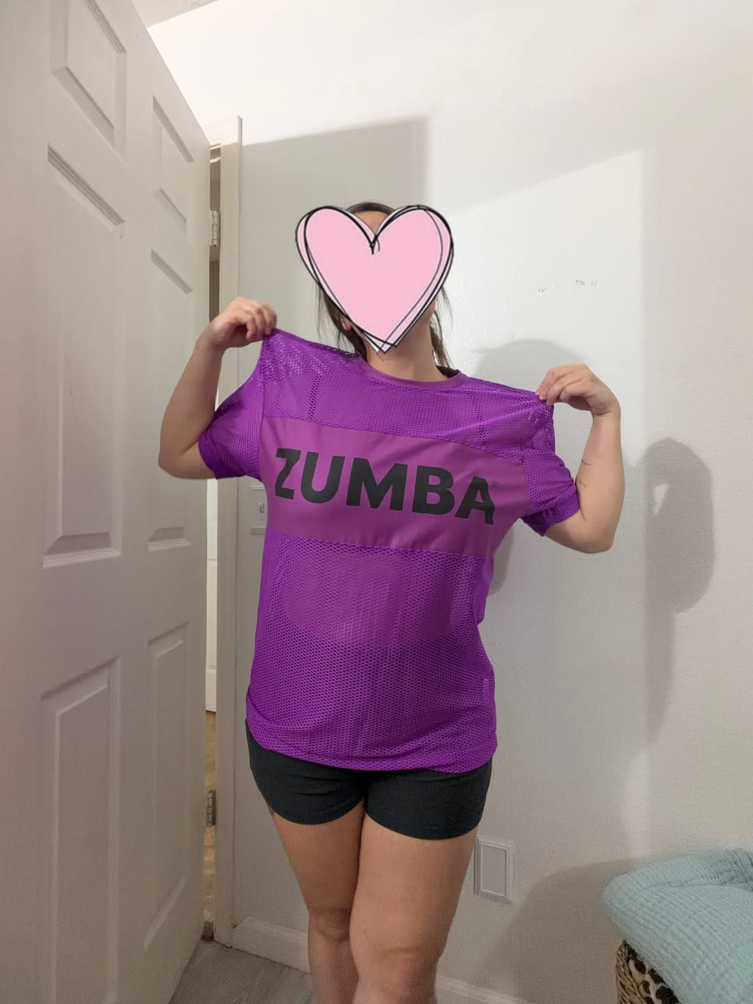 Customer photo review of Ultrabright Mesh Boxy Top