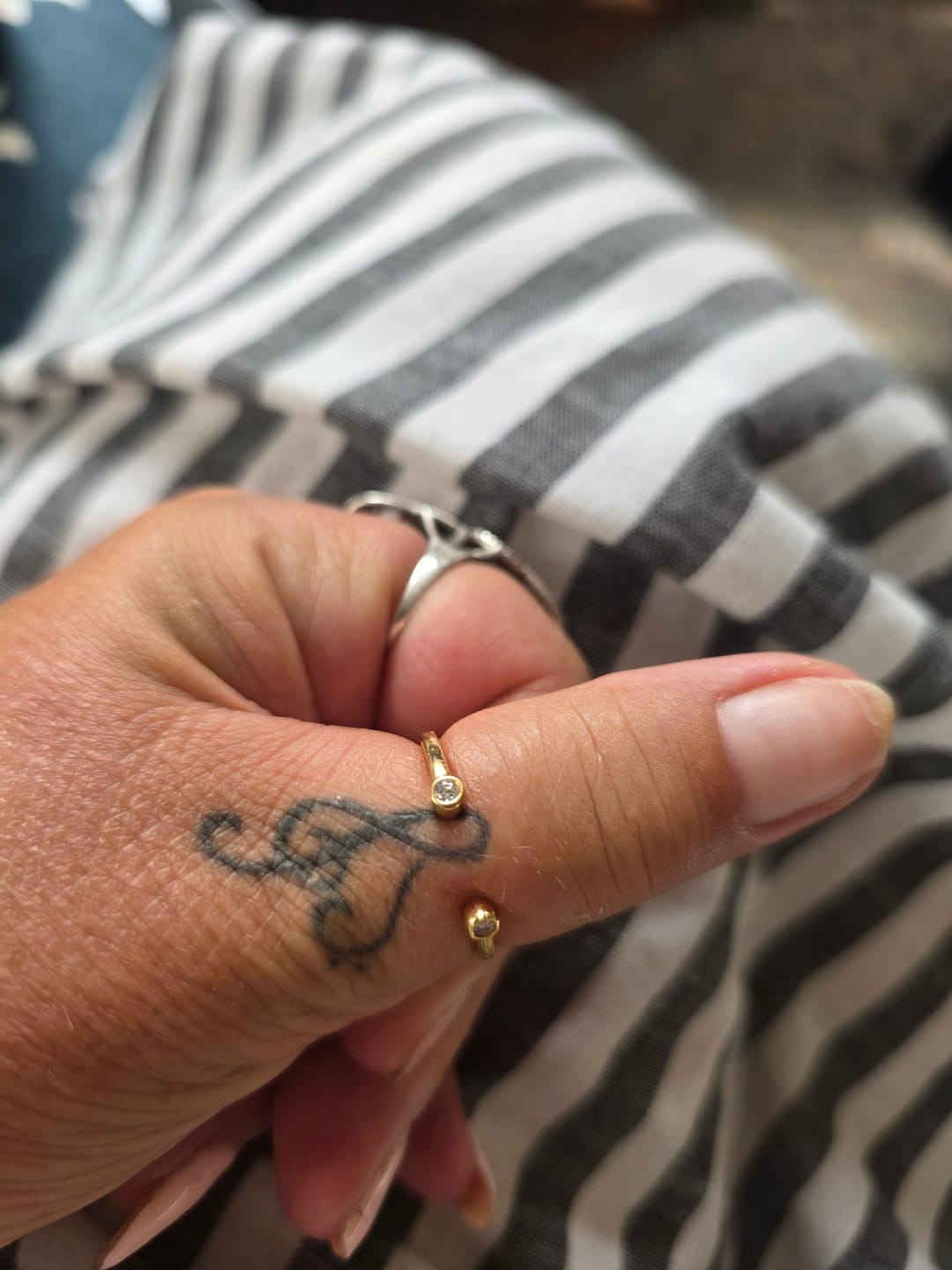 Customer photo review of Versa Lab Grown Diamond Open Band Thumb Ring