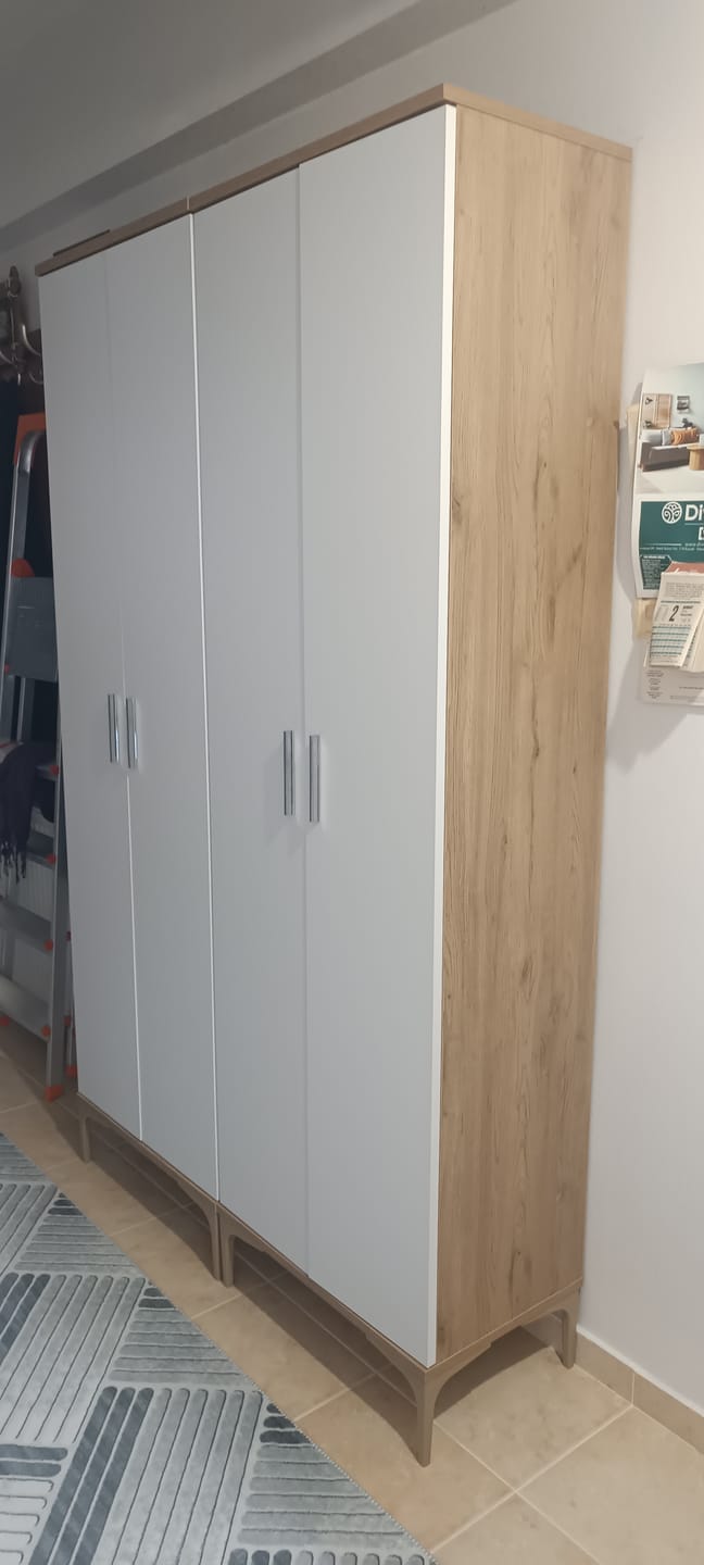 Customer photo review of Rani EA116 Ayakkabılık Portmanto 7 Raflı Çok Amaçlı Dolap Sepet Ceviz - Beyaz