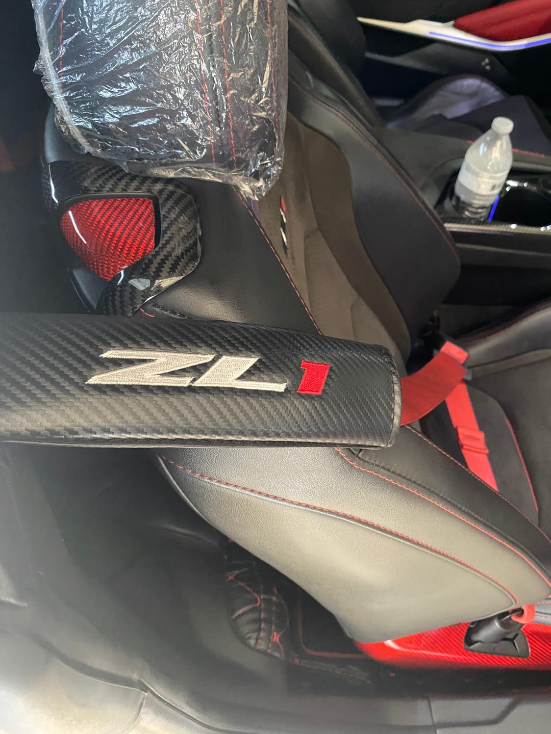 Customer photo review of 2016–2024 Chevrolet Camaro Real Carbon Fiber Seat Release Lever Trim & Handle Covers