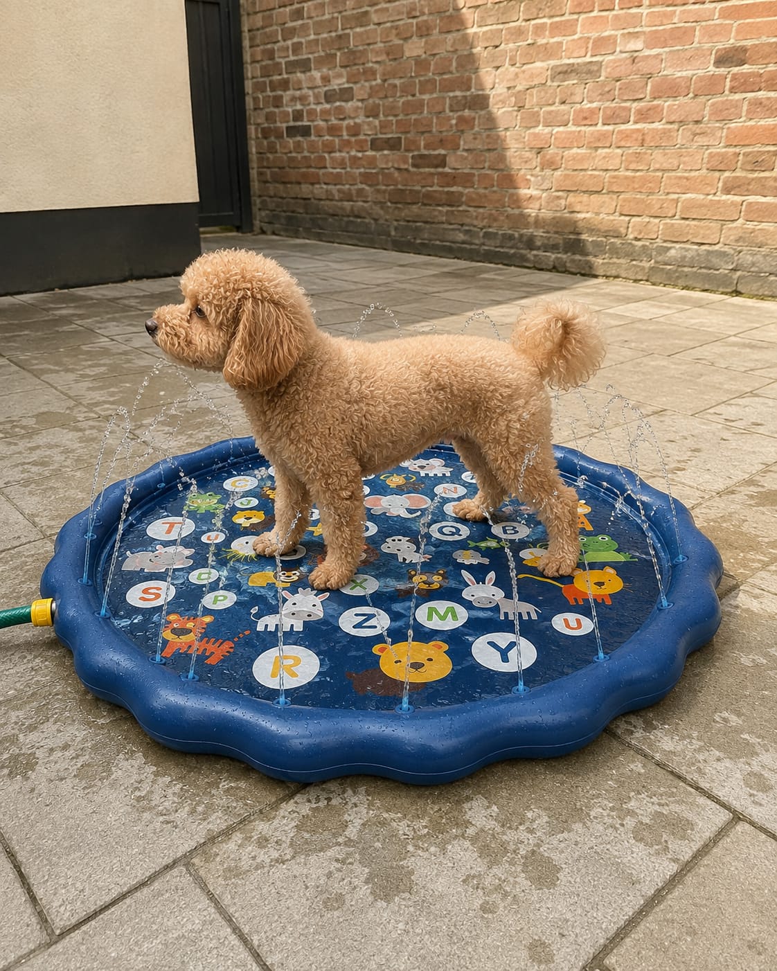 Customer photo review of AquaPaw Dog Splash Pad & Sprinkler Mat