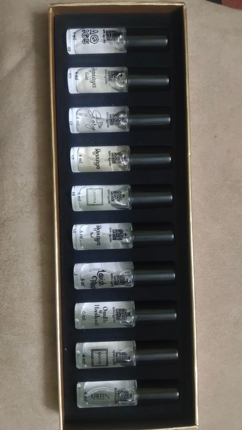 Customer photo review of Perfume Sample Discovery Set – 10 Mini Perfume Sprays (6ml Each)