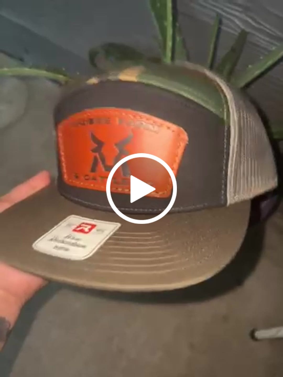 Customer video review of McBee Farms Leather Patch Flat Bill Hat
