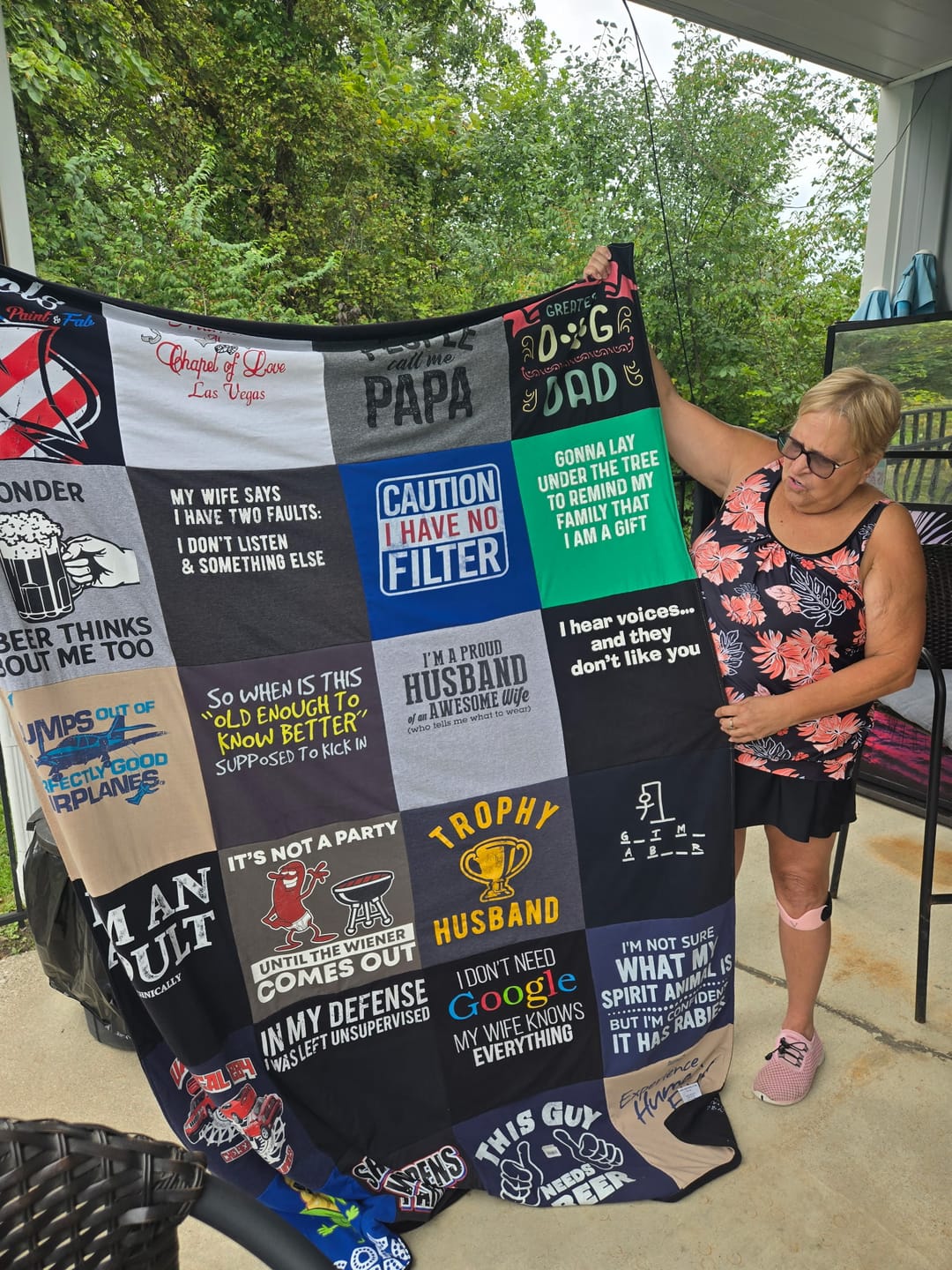 Customer photo review of Project Repat T-Shirt Quilt