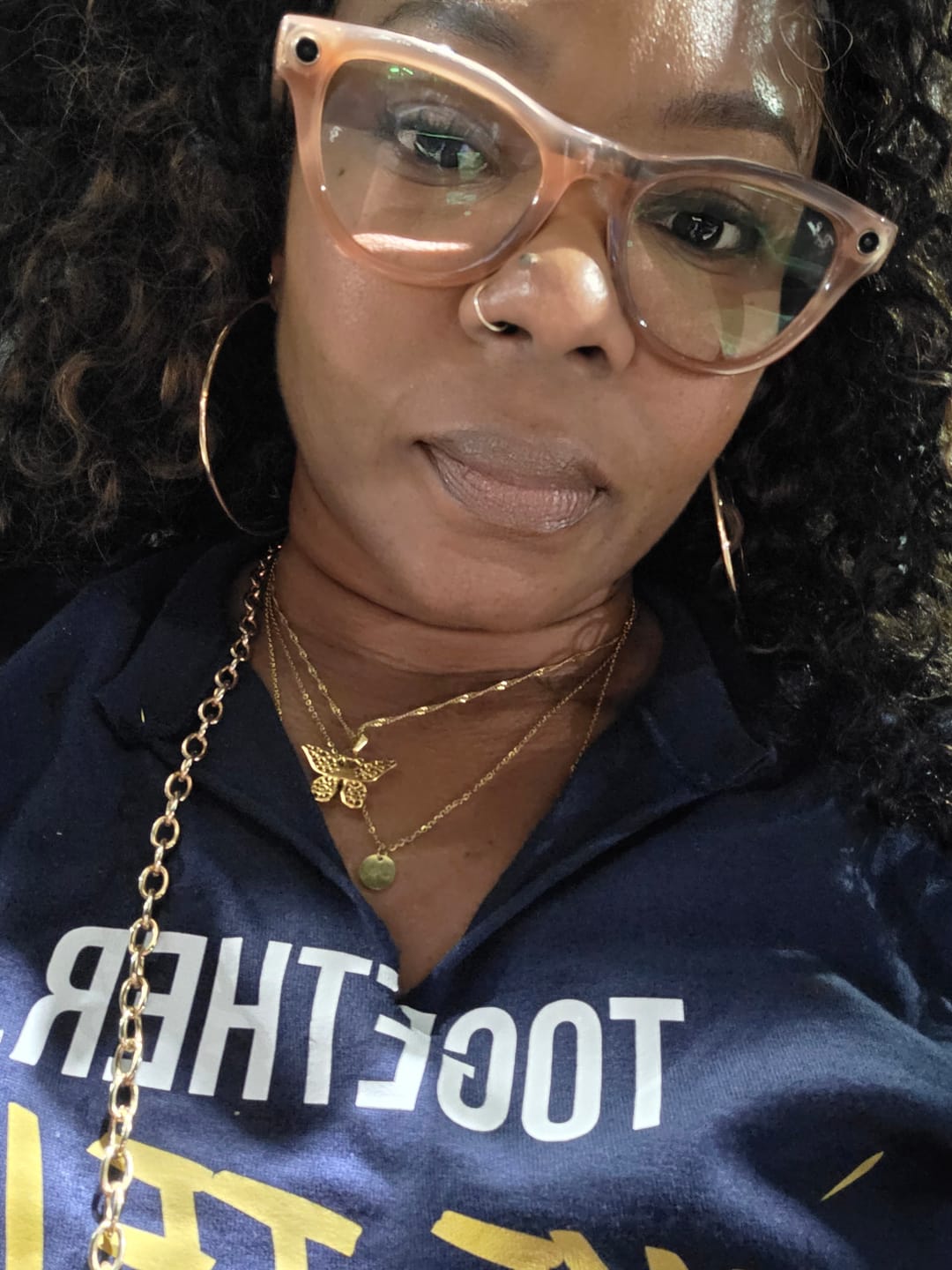 Customer photo review of Butterfly Pendant Necklace