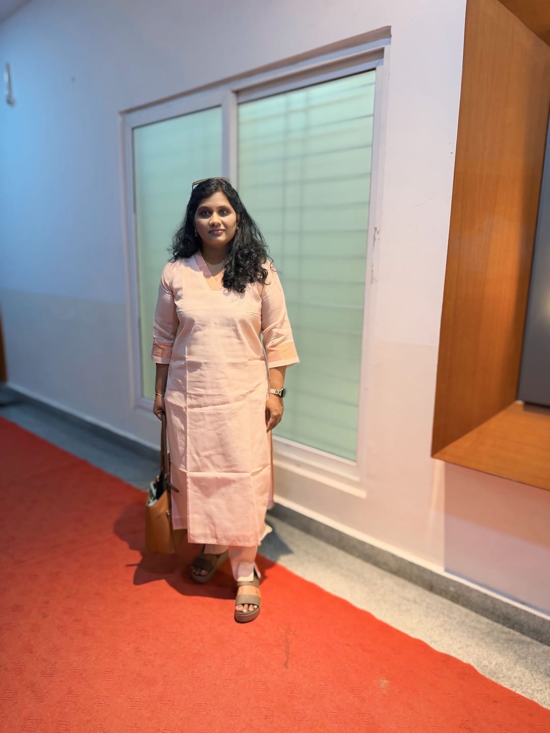 Customer photo review of Kasavu Elegance Copper Tissue Straight Kurta