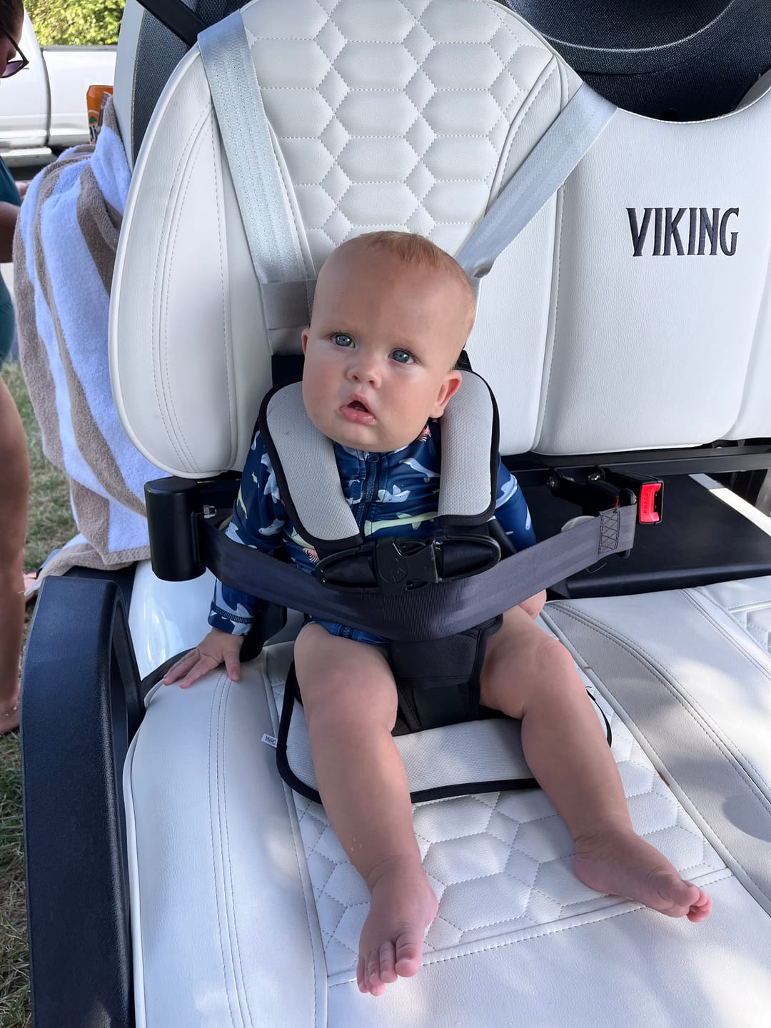 Customer photo review of Child Positioner for Golf Carts 5 Point Harness