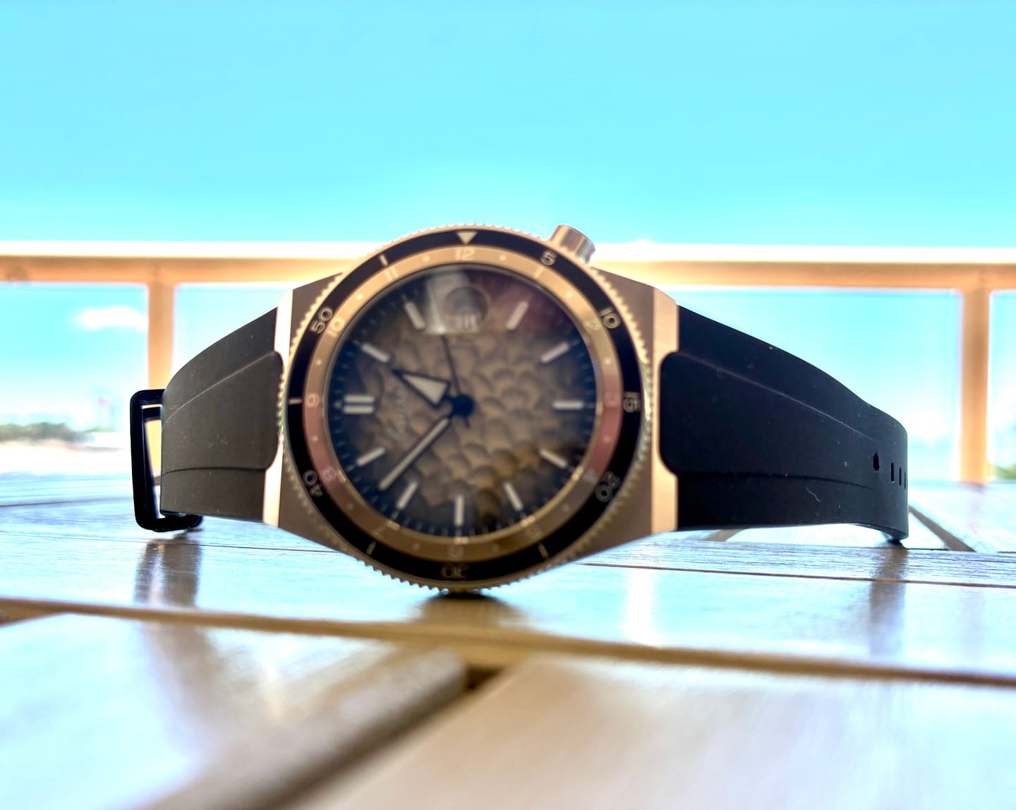 Customer photo review of Elemental Black Rubber Strap