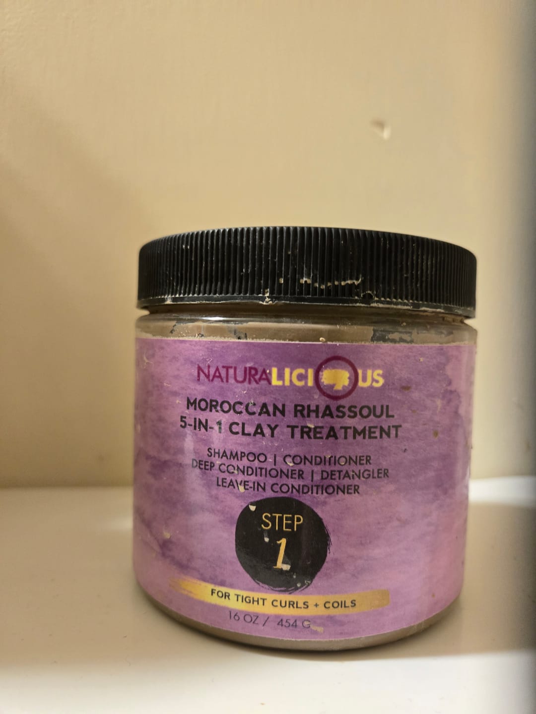 Customer photo review of Step 1: Moroccan Rhassoul 5-in-1 Clay Treatment (For Tight Curls)