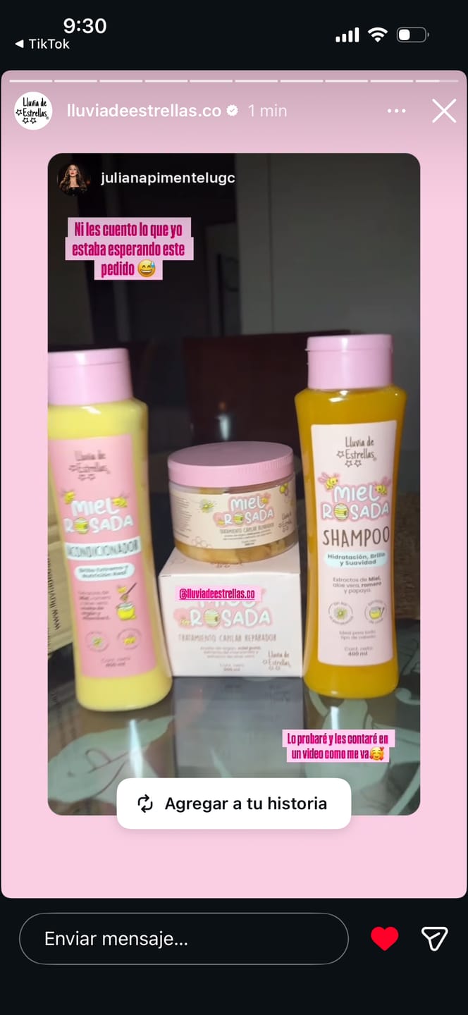 Customer photo review of LINEA MIEL ROSADA