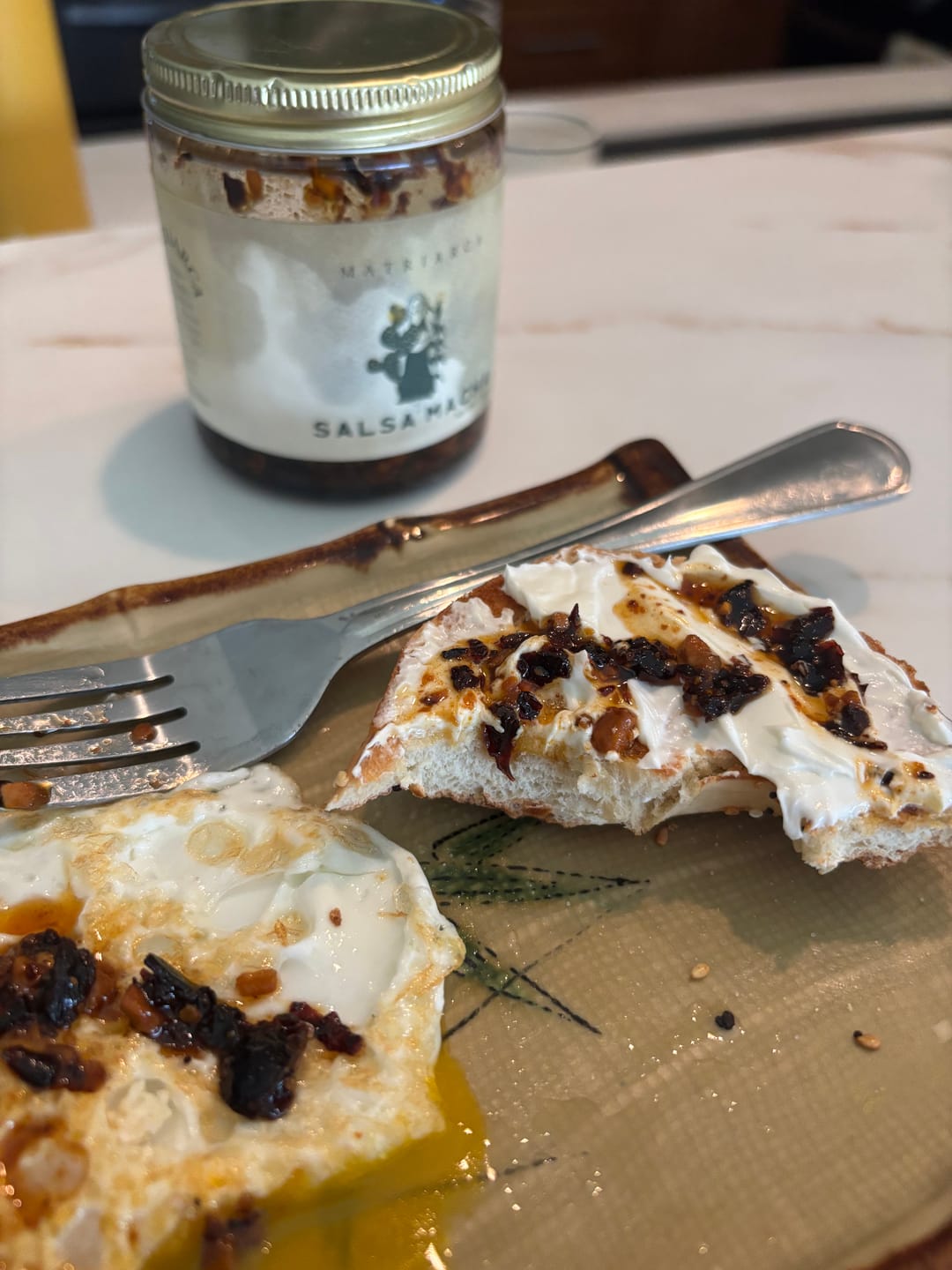 Customer photo review of Salsa Macha with Pistachios & Morita Chiles