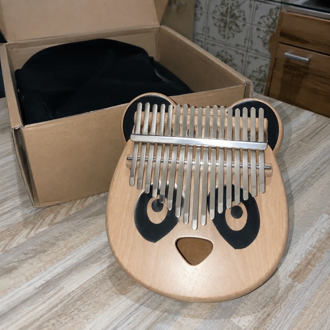 Customer photo review of Kalimba 17 Tasten - Ahornholz, Panda-Design