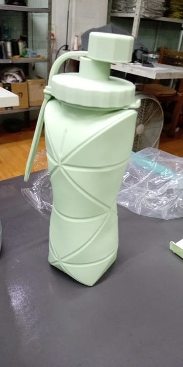 Customer photo review of Foldable Silicone Water Bottle