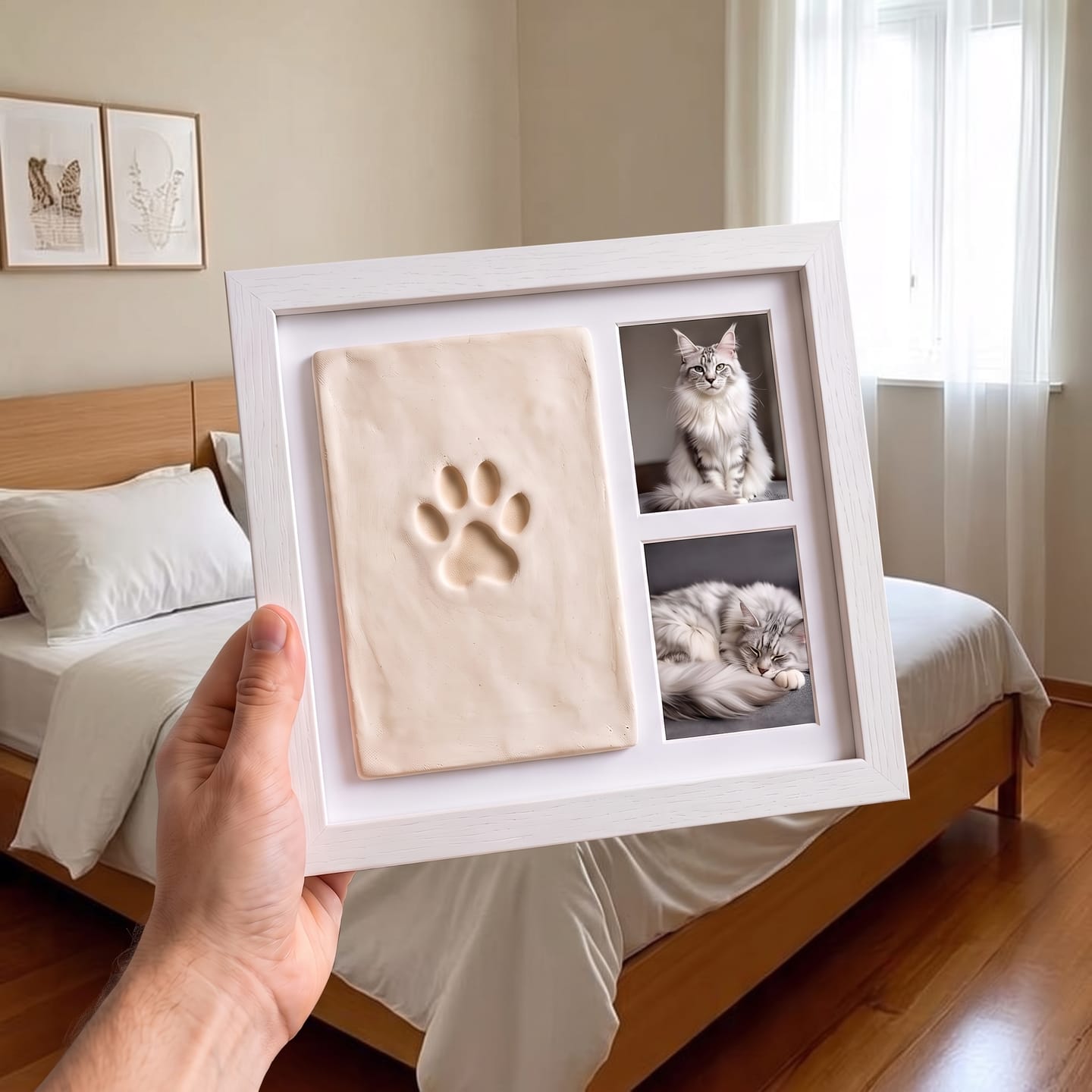 Customer photo review of Marco Huella de Gato en Arcilla