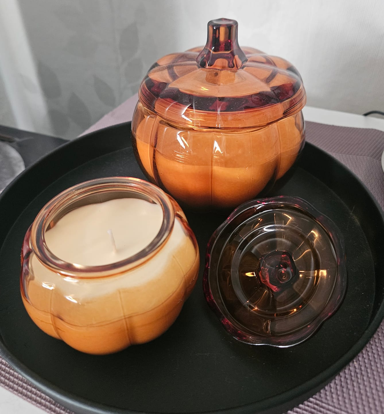 Customer photo review of Glaskürbis Kerzen Set (2-teilig) – Herbst & Halloween Deko Duftkerzen