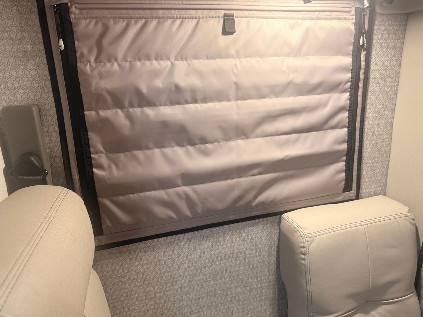 Customer photo review of Sprinter Ekko - FitRV Dinette Shade (Driver Side)