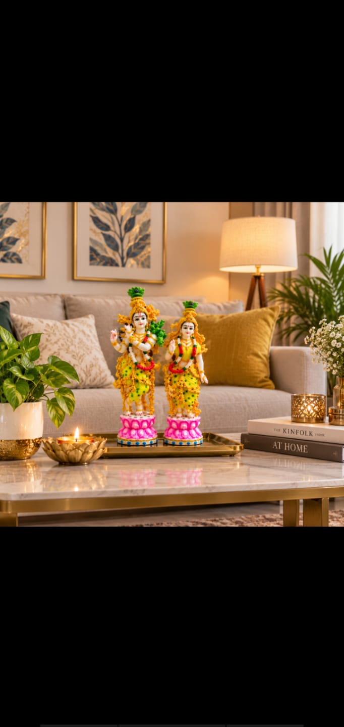 Customer photo review of Radha Krishna Decorative Idol Set – Traditional Spiritual Home Décor