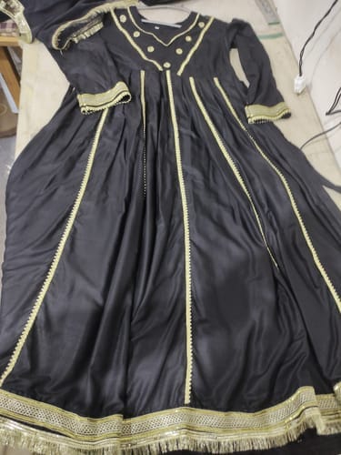 Customer photo review of EMB003 Linen Black Embellished Anarkali - 3 Piece