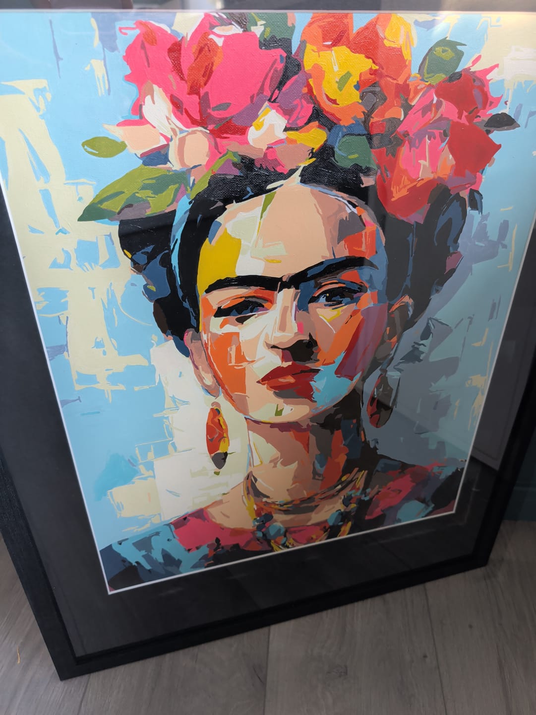 Customer photo review of Expressive Frida | Paint by Number