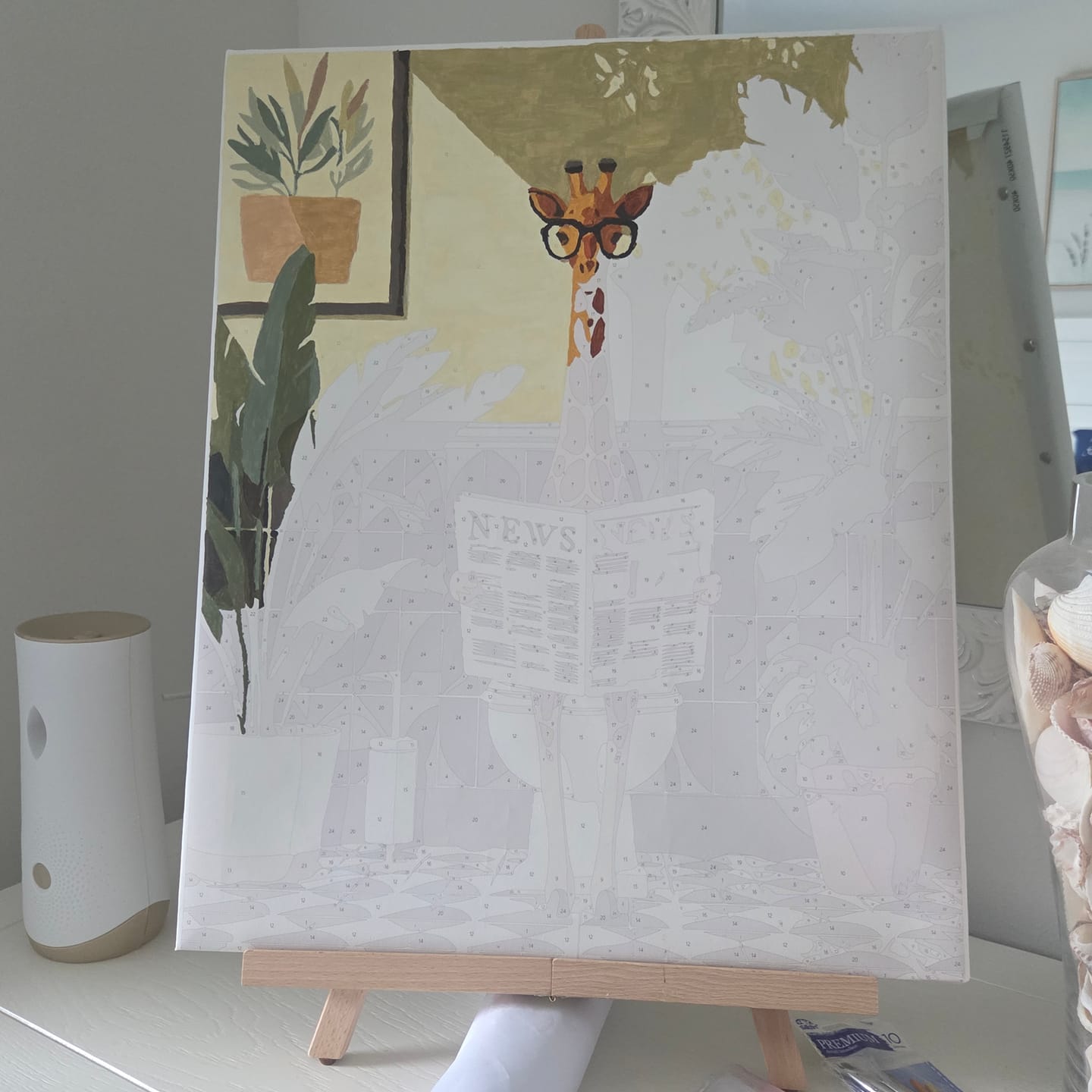 Customer photo review of Giraffe News | Paint by Number