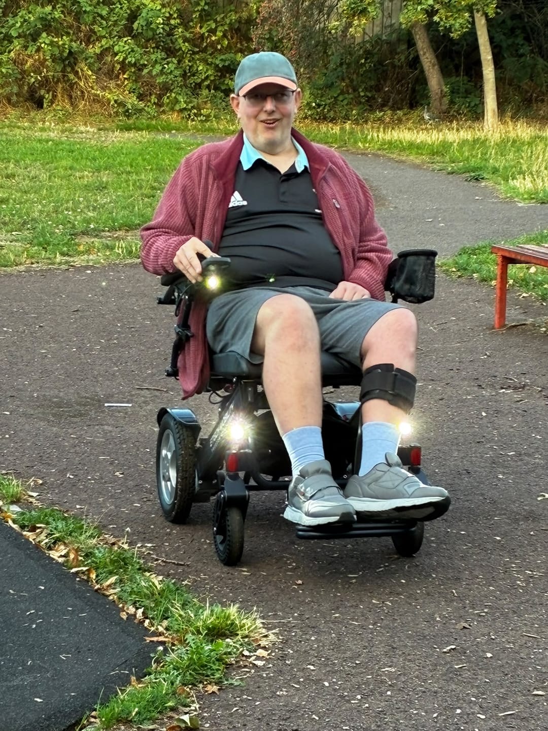 Customer photo review of Y20 Luxe – Ultra-Light Multi-Terrain Powerchair with Reclining Seat