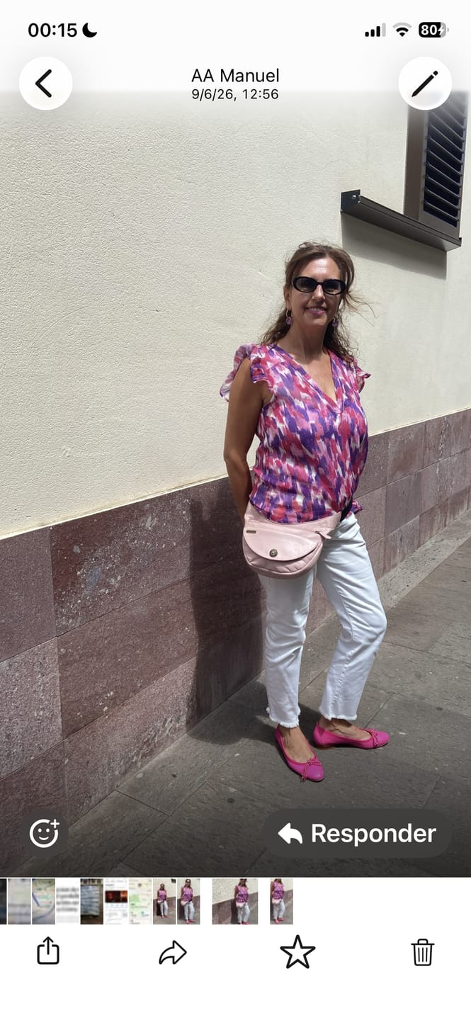 Customer photo review of Riñonera Luna "Special Pink Luxury" Silver · Piel · Pieza Exclusiva Núm. 19064